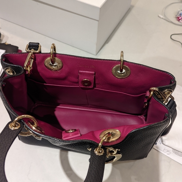 Dior Black Diorissimo Leather Satchel Full Set! - Picture 3 of 4